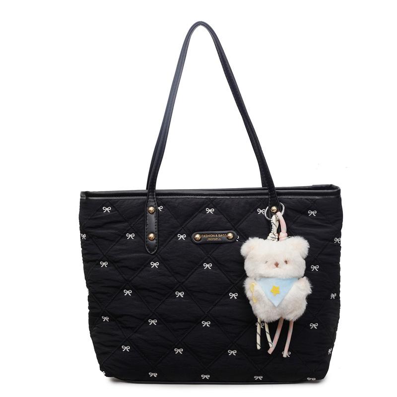 Canvas Bag Women's Large Capacity 2025 New Autumn and Winter Casual Versatile Shoulder Bag College Students Commuting Tote Bag