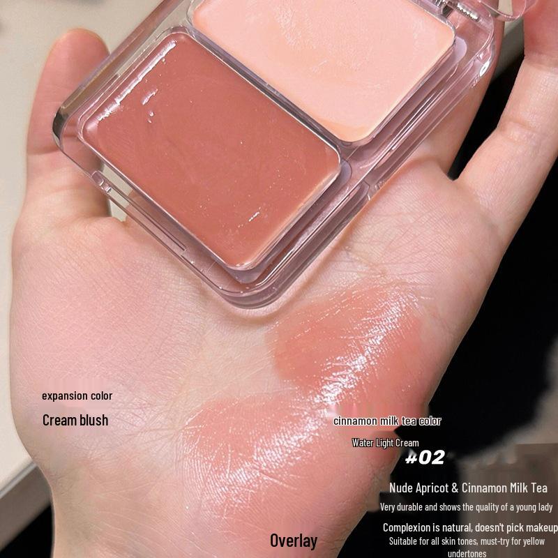 

DIKALU Двойные румяна и хайлайтер крем - Многофункциональное средство, Естественное сияние для контуринга лица