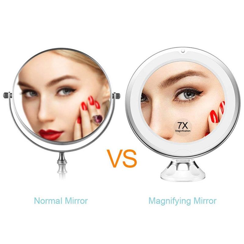 Flexible Led Lighted Vanity Mirror Portable Dressing Table Cosmetic Mirrors