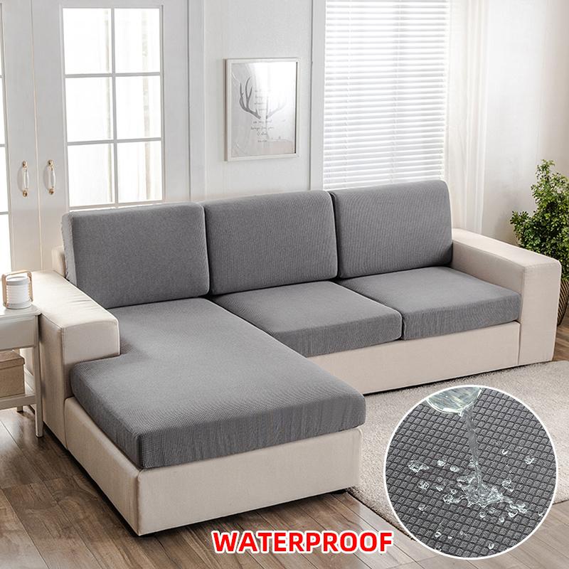 

Водонепроницаемый чехол на подушку сиденья дивана 1 шт. Однотонный эластичный чехол для дивана Жаккардовый чехол на сиденье дивана Защита мебели для домашних животных и детей 1PC Size 8 светло-серый