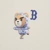 New MLB Frown Bear Series Sweatshirt Unisex Dark Cream 3AHDE0136-43CRD