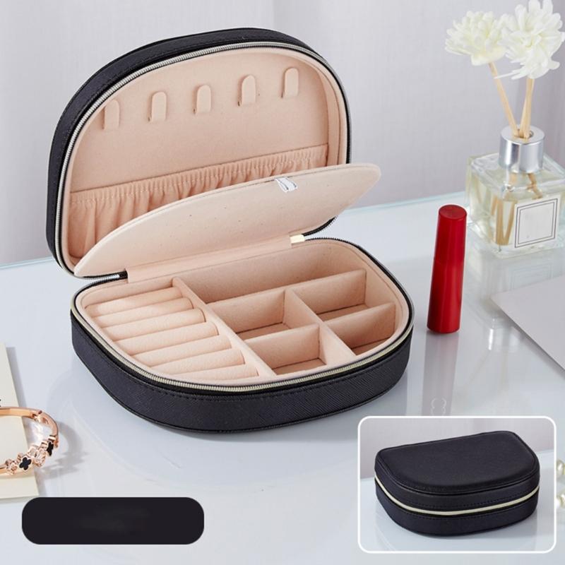 Elegant Jewelry Organization Case Professional Jewelry Storage Holder Box Practical Leather Case for Safekeeping