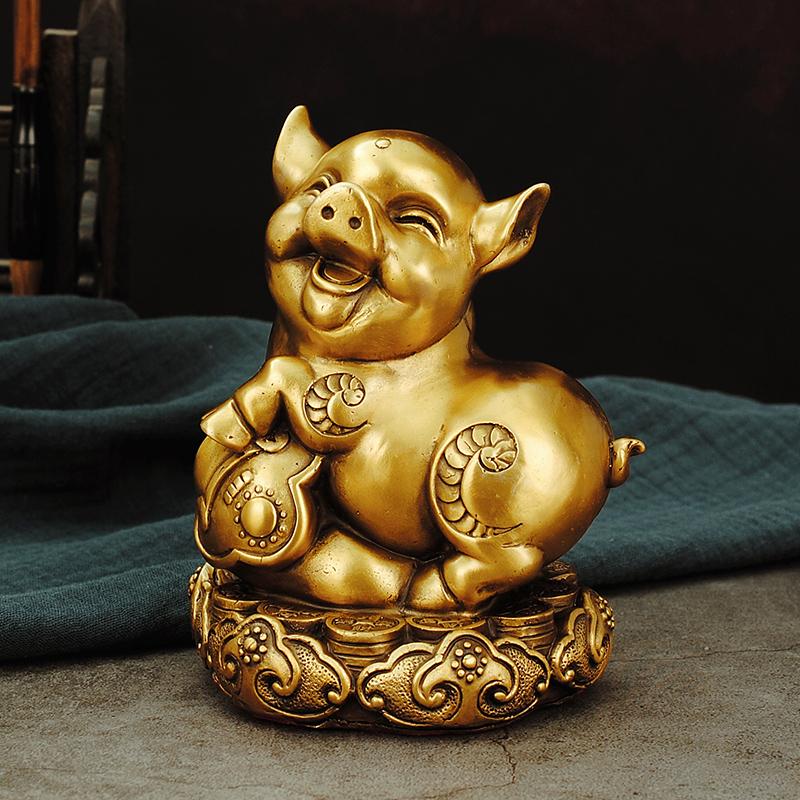 

Pure Copper Zodiac Figurines Rat Ox Tiger Rabbit Dragon Snake Horse Sheep Monkey Rooster Dog Pig Animal Blessing Lucky Charms Cr