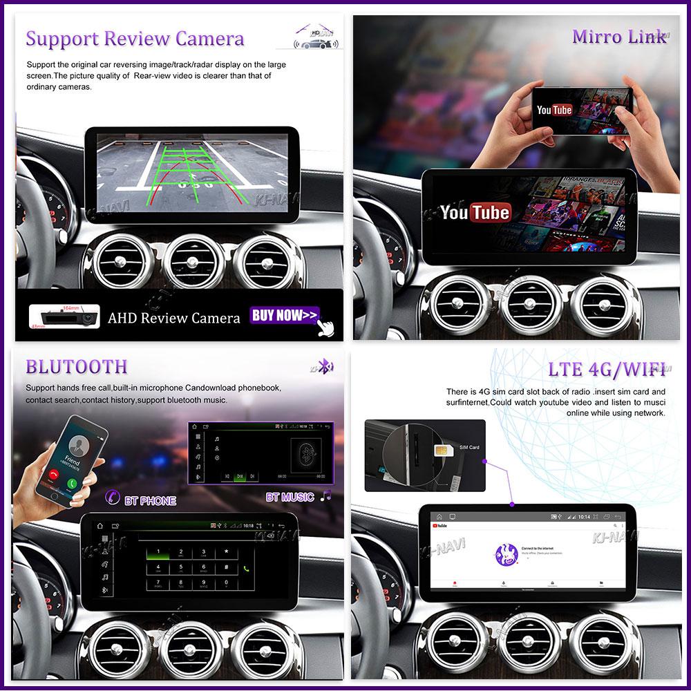 Android OS 12.3'' For Mercedes W204 W205 X253 W446 2007 - 2018 4G WIFI IPS Screen Car Stereo GPS Navigation Auto Radio