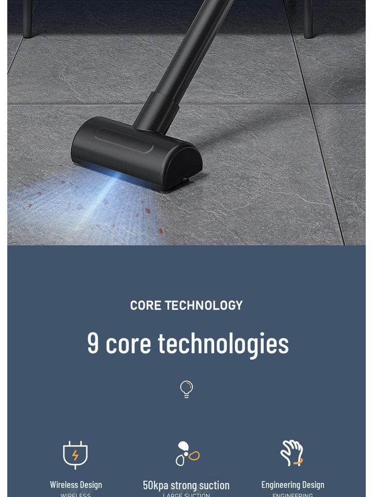 שואב אבק ידני אלחוטי נייד עם שאיבה חזקה לשימוש בבית ובמכונית