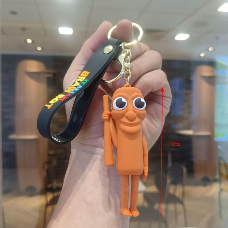Italian Brainrot Children Cartoon Keychain Tung Tung Tung Sahur Tralalero Tralala Cute Keyring Funny Meme Bag Anime Pendant Gift