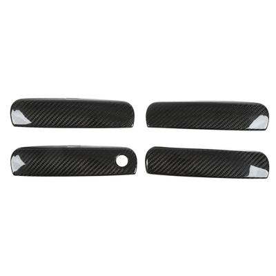 4pcs Outside Door Handle Trim Carbon Fiber Replacement for Dodge Charger 2011‑2021 LHD