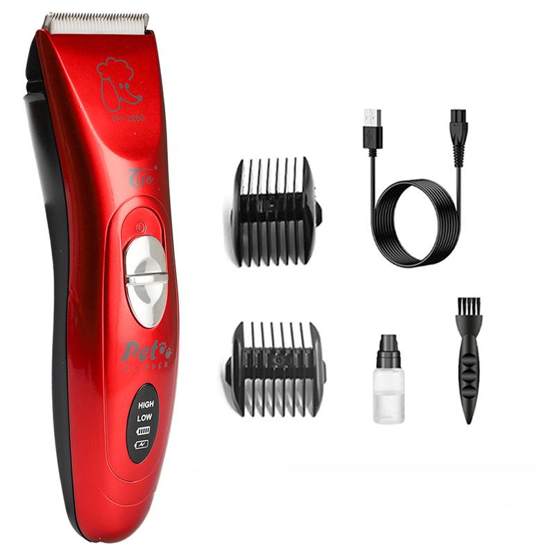 

Portable Small Electric Pet Hair Trimmer with 2- Speed Adjustable Pet Cat Dog Shavers Multifunctional Silent Pet Clippers червоний