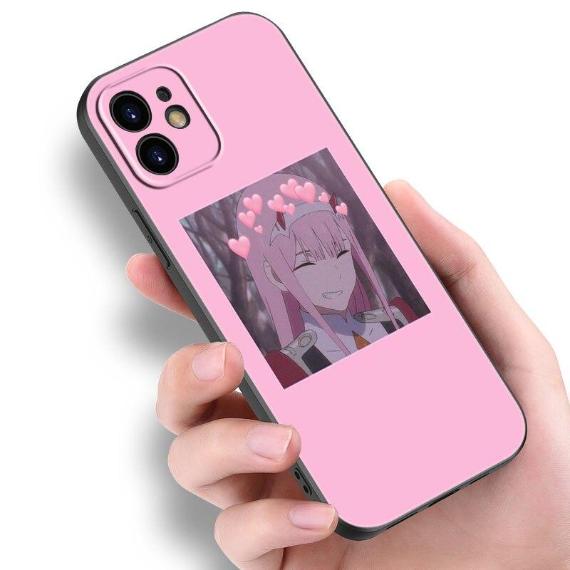 Zero Two Darling in the FranXX Anime-Hülle für Apple iPhone 14 13 12 Mini 11 Pro Max 7 8 XR X XS 7 8 Plus SE 2020 2022 Cover