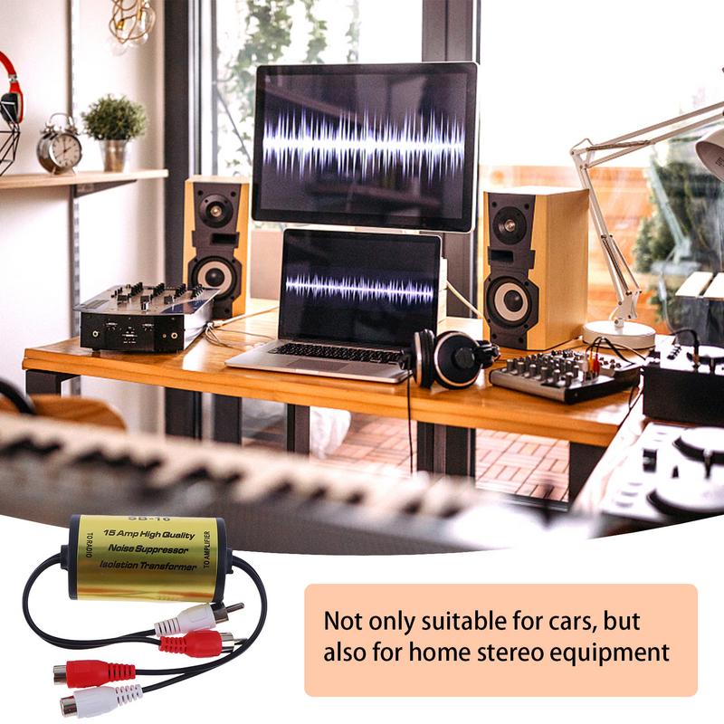 Noise Isolator For Car Audio Audio Amplifier Car Noise Filter Audio Hum Eliminator Noise Suppressor Reducer Ground Loop Isolator