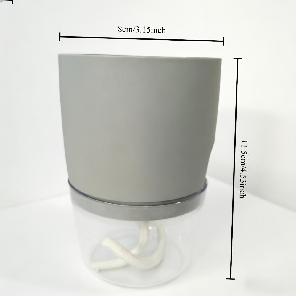 3pc Transparent Double Layer Plastic Flower Pot Self Watering Flowerpot Cotton Rope Watering Small Plant Pot with Injection Port
