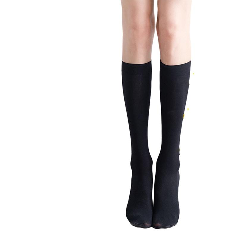 Female Socks Silk Jk Black White Long Velvet Leggings Student Stockings Calf