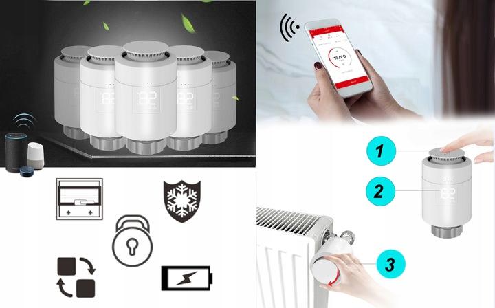 4x RTX Thermostat Head + Tuya SET Zigbee WiFi Gateway