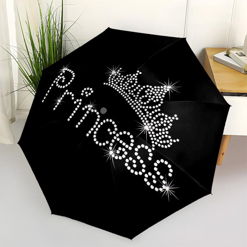 

1pc Princess Tiara Automatic Umbrella Portable Home Essential Umbrella, Iron Umbrella Structure Suitable for All Seasons yy251123143