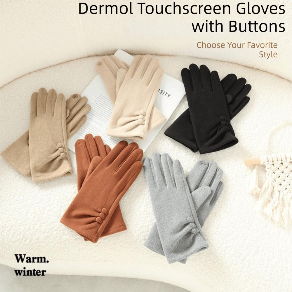Velvet Winter Cycling Gloves Soft Suede Gloves Gift Women Mittens  Girls