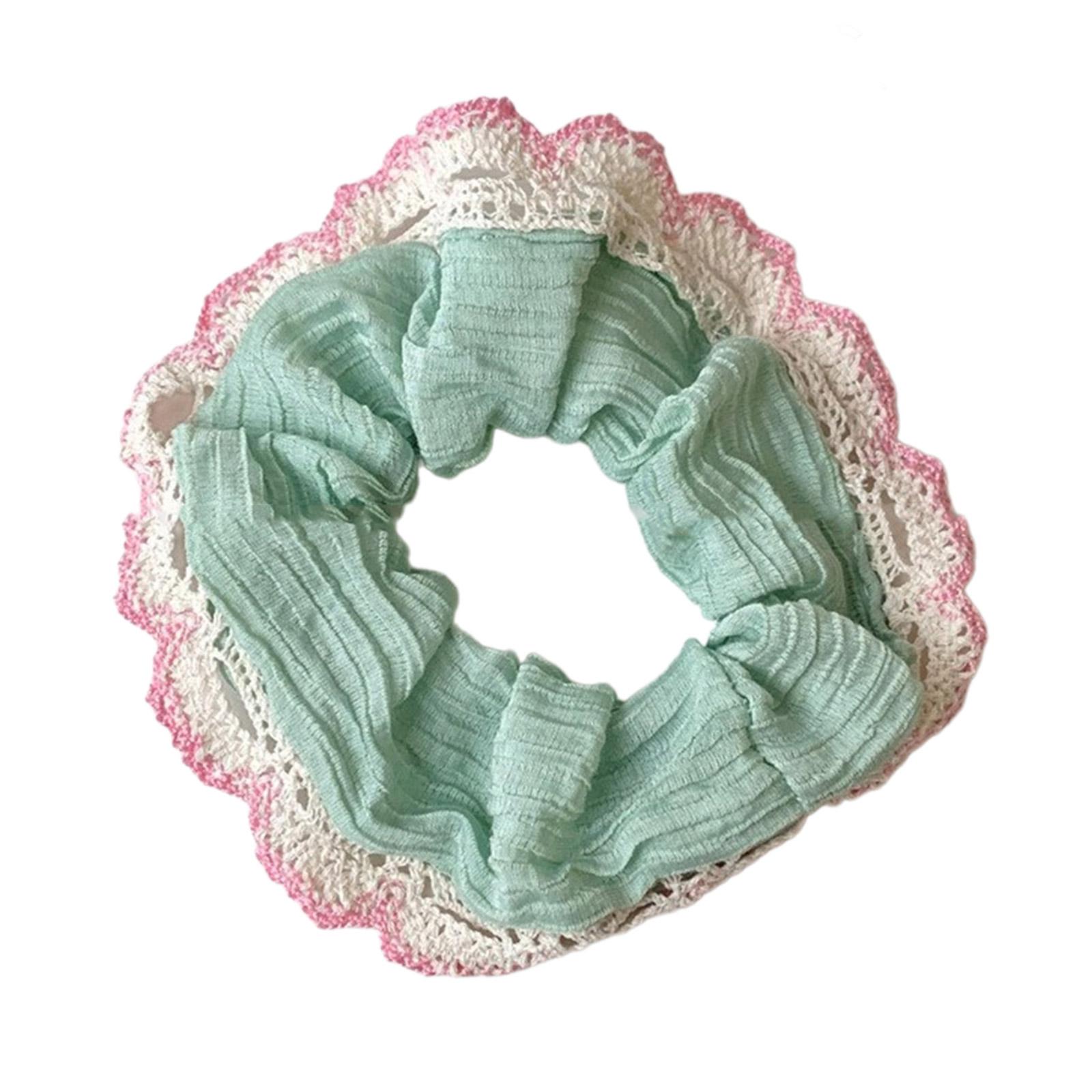 

Кружевные резинки для волос, толстые резинки для пучка, большие резинки, элегантная эластичная резинка для волос, резинка для волос, держатель для хвостика для женщин разноцветный