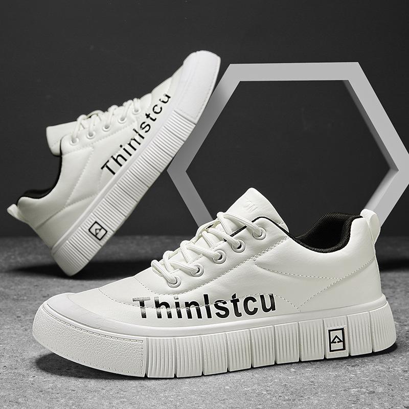 2024 Spring New Korean Version Men's Casual Shoes Low-top Thick-soled Breathable Sports Board Shoes Fashionable Versatile Men's Shoes