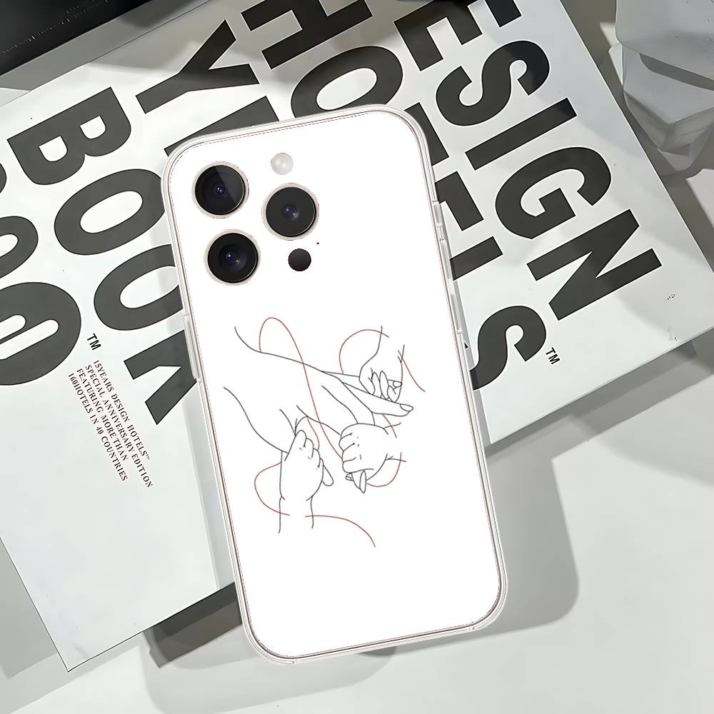 

Mom Daughter Son Dad Hold Hands Phone Case For IPhone 17 16 15 14 Plus 13 12 11 Pro Max Phone Back Cover Transparent Shockproof iphone13ProMax