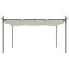 Pergola with Sliding Roof Cream 395 X 292 X 230 Cm