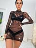 TZ177 Plus Size Shiny Rhinestone Bodycon Dress Lingerie
