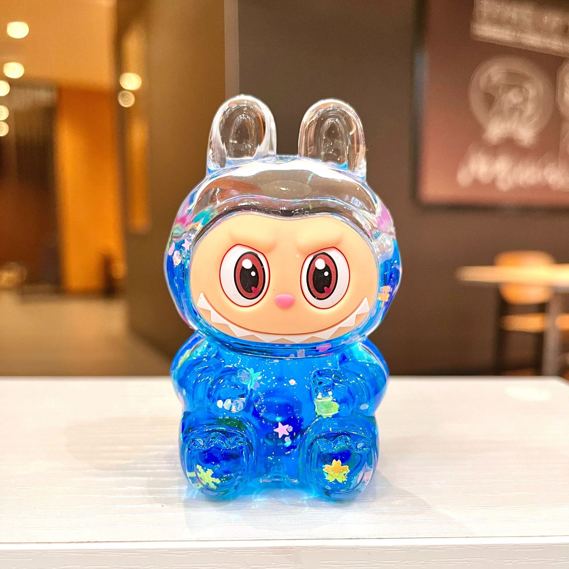 

Креативная и милая бутылка с текучим песком, наполненная маслом, подарок для пары, настольная мультяшная маленькая фигурка для украшения, детская игрушка, подарок