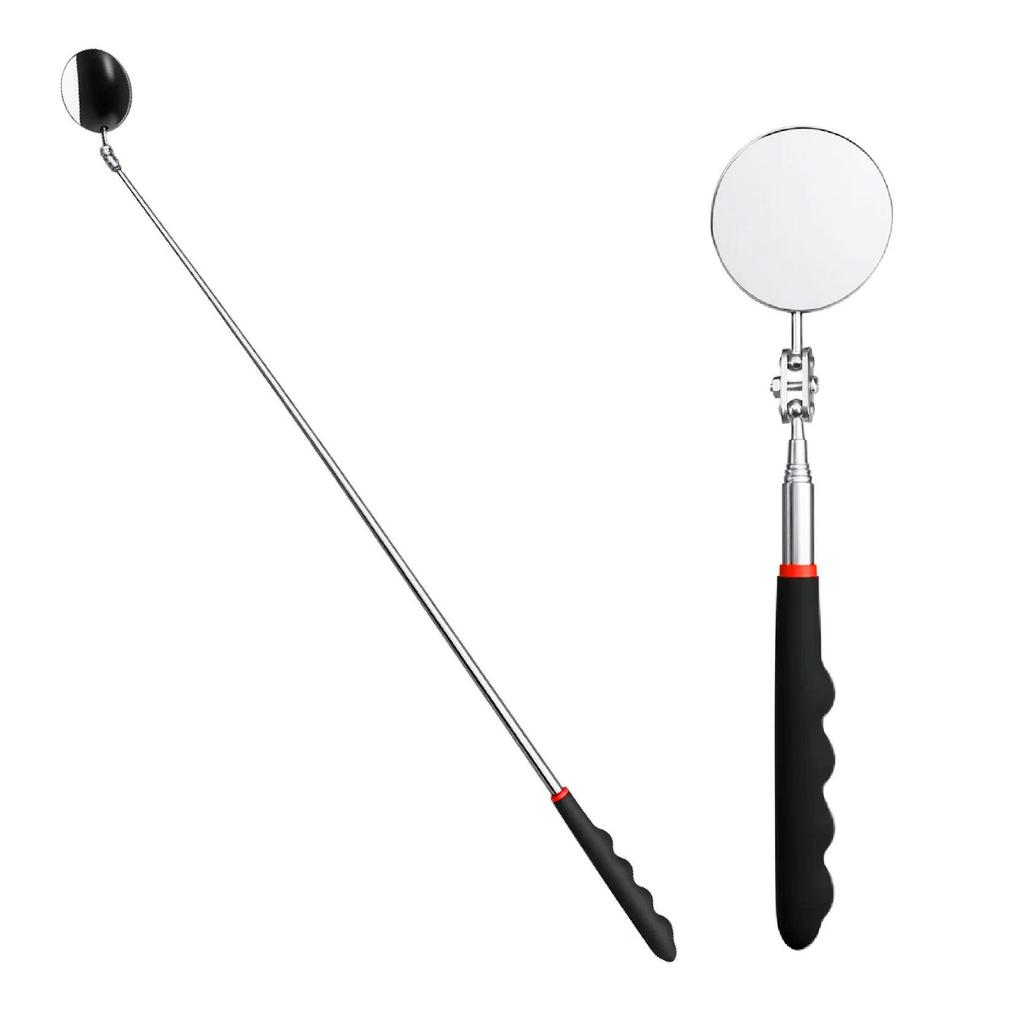 Portable Retractable Metal Inspection Mirror with Pen Clip - Ideal for Car Chassis and Auto Repair Tools