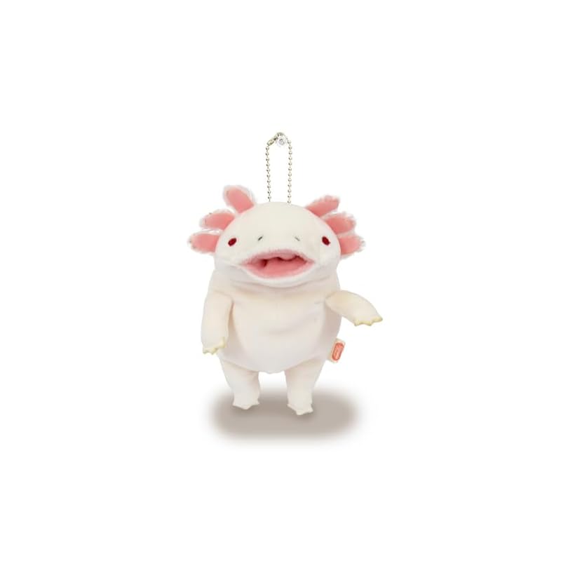 Shinada Global Mochi Series Mochi Upa Ivory (mini) 7 x 5 x 14cm Plush Axolotl Animal MOUP-0088IV