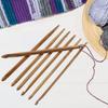7 Pieces Knitter's Wooden Extra Long Crochet Hooks Set Knitting Needlecrafts Tool for Crocheting Sewing Weaving 4mm-7mm