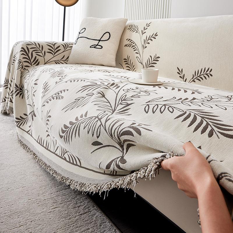 

Chenille Four Seasons Universal Sofa Cover Non-Slip Anti-Scratch Dustproof Nordic Soft Towel Fabric Sofa Protector 180*130cm