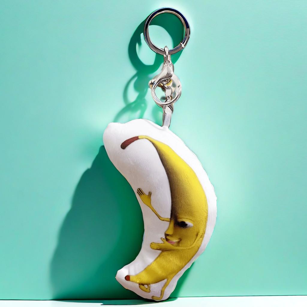 Adorable Banana Plush Toy Keychain With Soft Crystal Fabric And Voice Feature