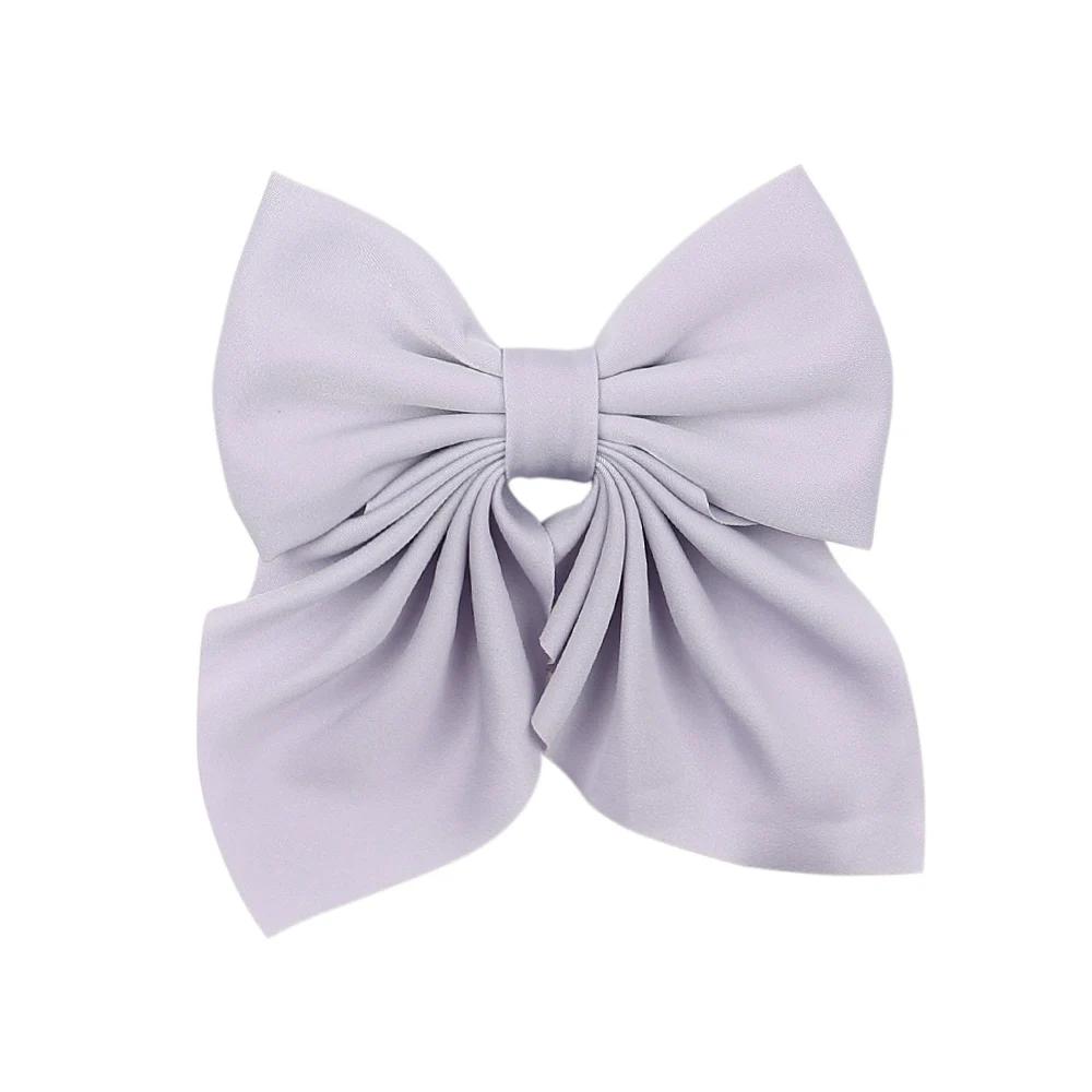 5Piece Mixed Color Ribbon Bow Girls Hair Clips Elegant Solid Color Bow Hair Accessories Hair Clips for Girls Headwear