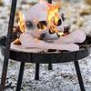 Campfire Pit Skull Decoration Realistic Skeleton Design Fireplace Accessory Ceramic Skull Sculpture Home Decoration Accessories