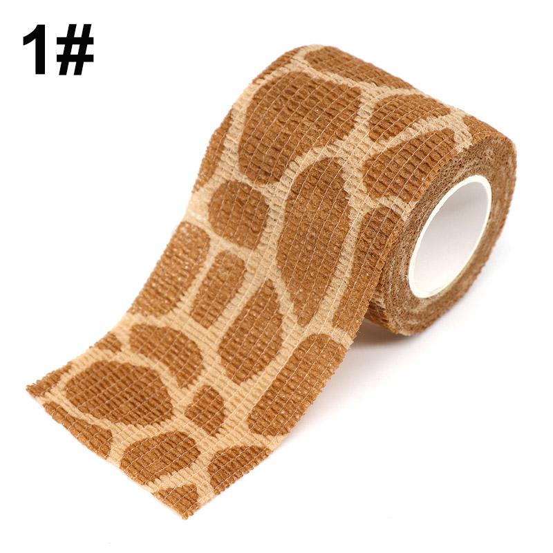 Animal Printed Self Adhesive Tattoo Elastic Bandage 4.5m Sports Wrap Tape for Finger Joint Knee First Aid Kit Pet Tape