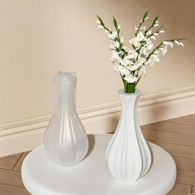 1 Set Vaso di Fiori Fai da Te Stampo in Silicone Vaso Decorativo Fatto a Mano Stampo per Colata in Resina Epossidica Creazione di Artigianato Vaso Stampo in Gesso Cemento