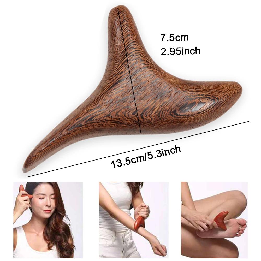 Wood Trigger Point Massage Gua Sha Tool Professional Lymphatic Drainage Tools Wood Therapy Massage Tools for Back Leg Hand Face