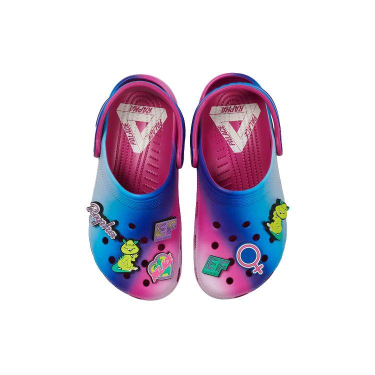 Palace X Rapha X Crocs Classic Clog Education First Unisex Sneakers Blue Multi Rayures 208220-90H