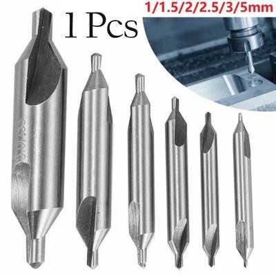 Combined Center Drill Bits HSS Countersink Bit For Lathe Metalworking 5/3/2.5/2/1.5/1mm Fixed Point Drill Bits Power Tools