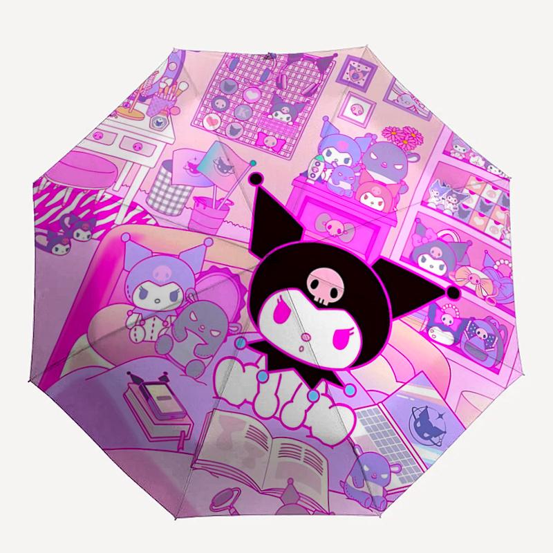 1pc Kawaii Cat Umbrella: Automatic Opening & Closing, Foldable Design, Outdoor Use, Perfect Gift for Fans and Travelers.N022