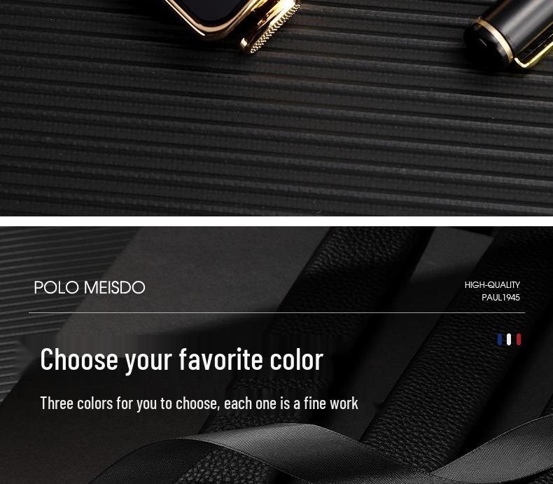 Genuine Paul Leather Men's Automatic Buckle Belt - High-End Cowhide Business Waistband