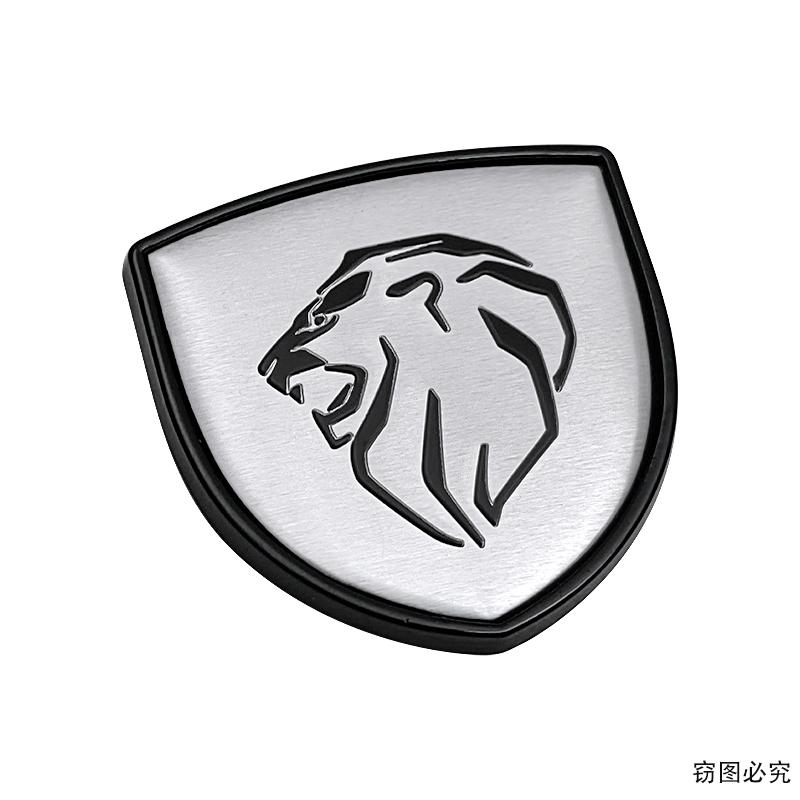 For Peugeot Alloy Shield Lion Car Emblem Window Sticker Rear Trunk Badge for 306 307 308 407 508 206 207 301 2008 3008 4008 5008