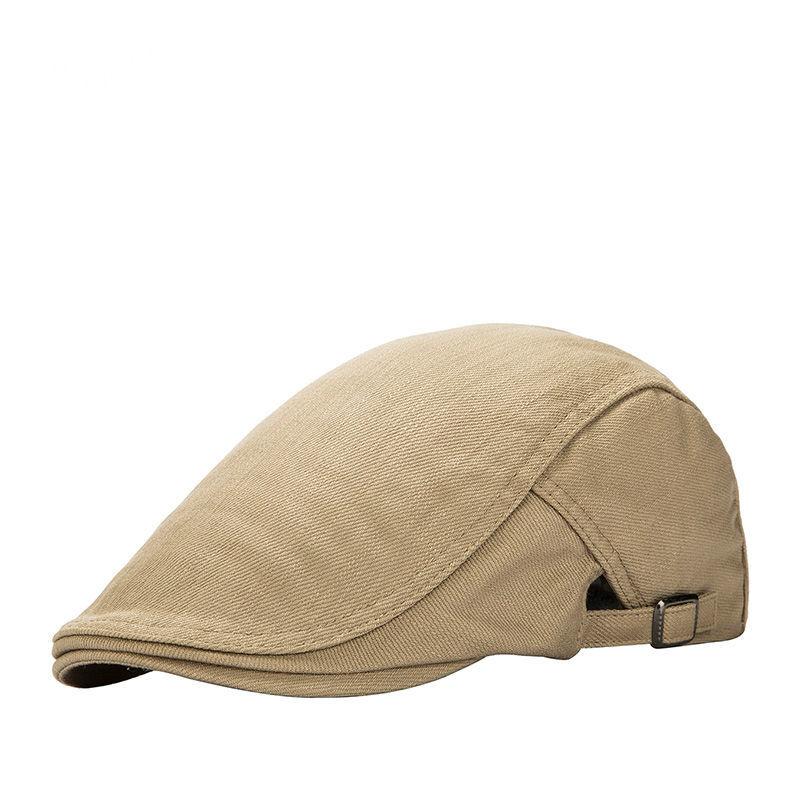 Men's British Ivy Cap Fashion Big Head Men Spring and Summer Leisure Beret Male Solid Cotton Newsboy Hat 55-60cm