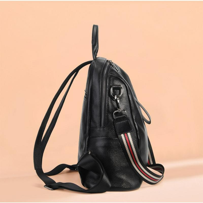 Women's Fashionable and Versatile Leather Backpack, Top Layer Cowhide, High-end Feel, Large Capacity Backpack for Women
