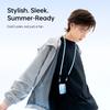 Outdoors Portable Neck Fan 4500mAh Battery with 100 Wind Speed Wearable Waist Fan with LED Display Ultra-Lightweight Fashion Fan
