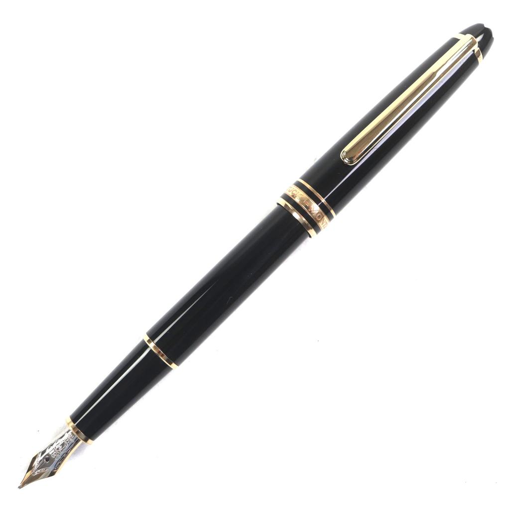 Excellent MONTBLANC Fountain Pen Meisterstück Classic Black Gold 14K Mens Used