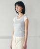 YJACK W_Rib U-Neck Slim Fit Short Sleeve T-Shirt Lrt1463