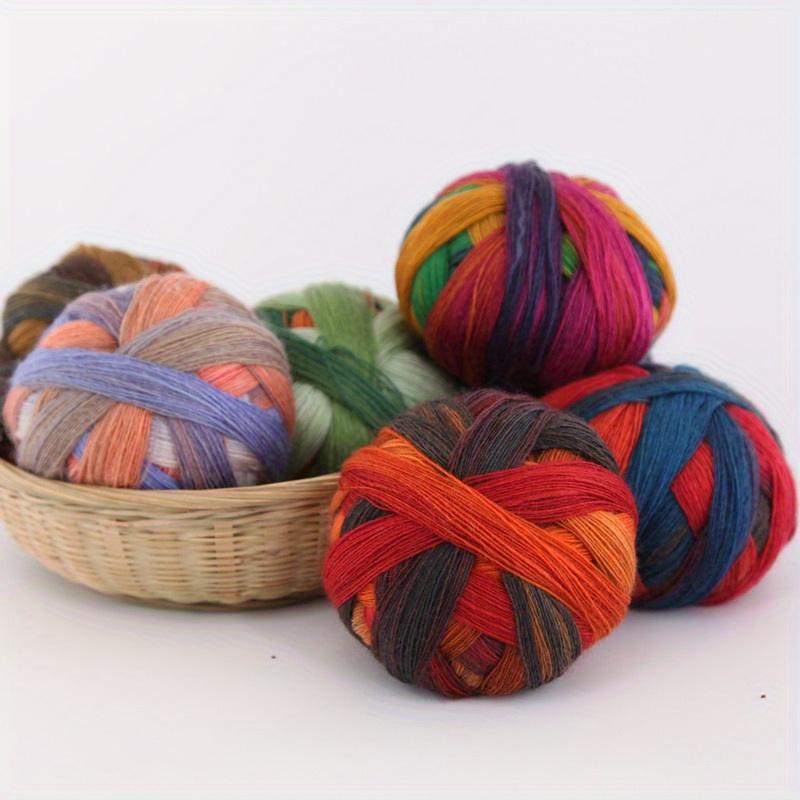 6pcs Gradient Chunky Wool Yarn for Blankets Super Bulky Bundle (600g) - Extra Thick & Soft Hand Knitting Yarn for Cozy DIY Winter Projects