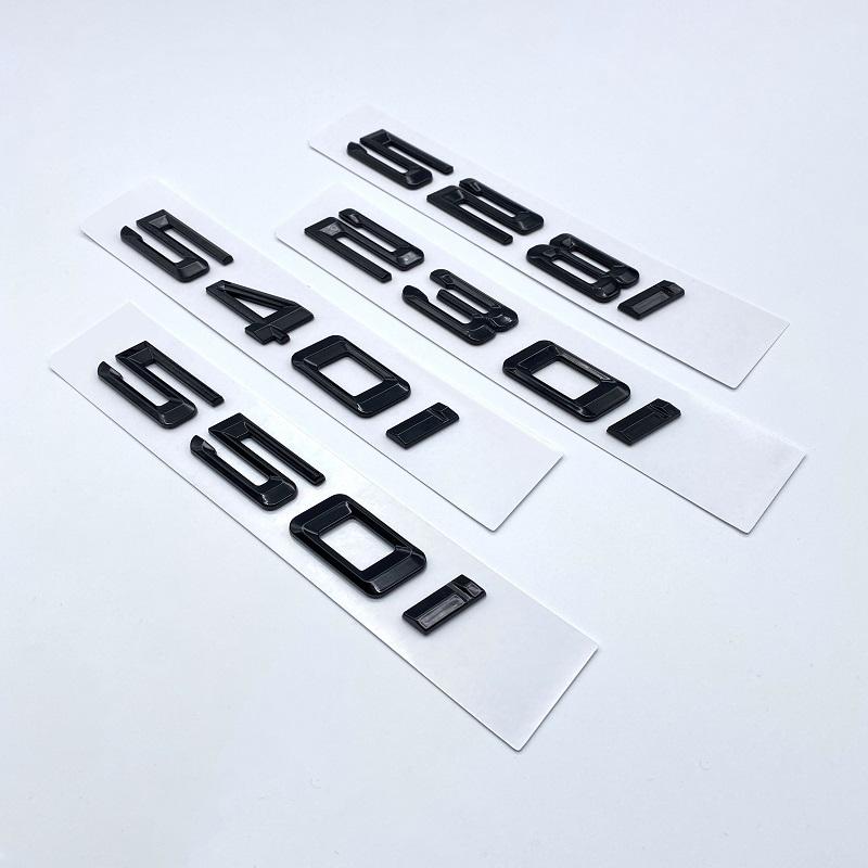 Alter glänzender schwarzer Buchstabe 520i 523i 525i 528i 530i 535i 540i Emblem für BMW 5er E60 E61 F10 F11 G30 Kofferraum-Logo-Aufkleber