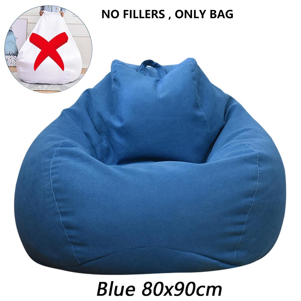 1/2Pcs Lazy Sofa Cover Solid Chair Covers Without Filler Large Bean Bag Cover Adults Couch Living Room Bedroom Tatami Lounger