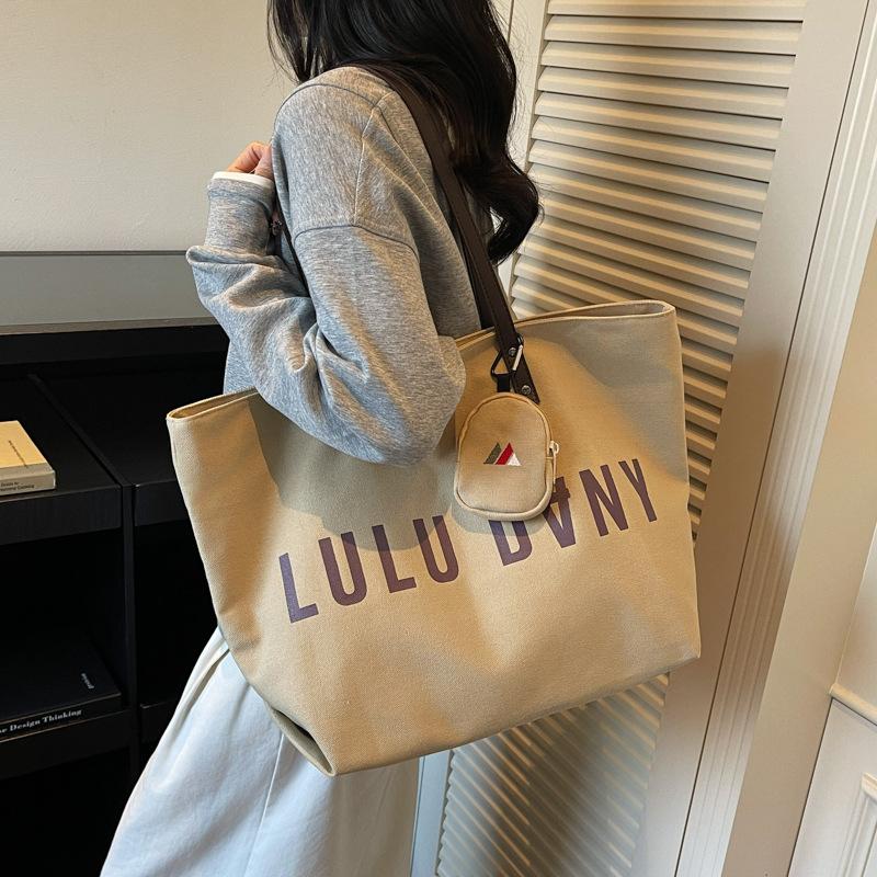 2025 New Large Capacity Fashion Alphabet Tote Shopping Bag Casual Travel Shoulder Tote Bag