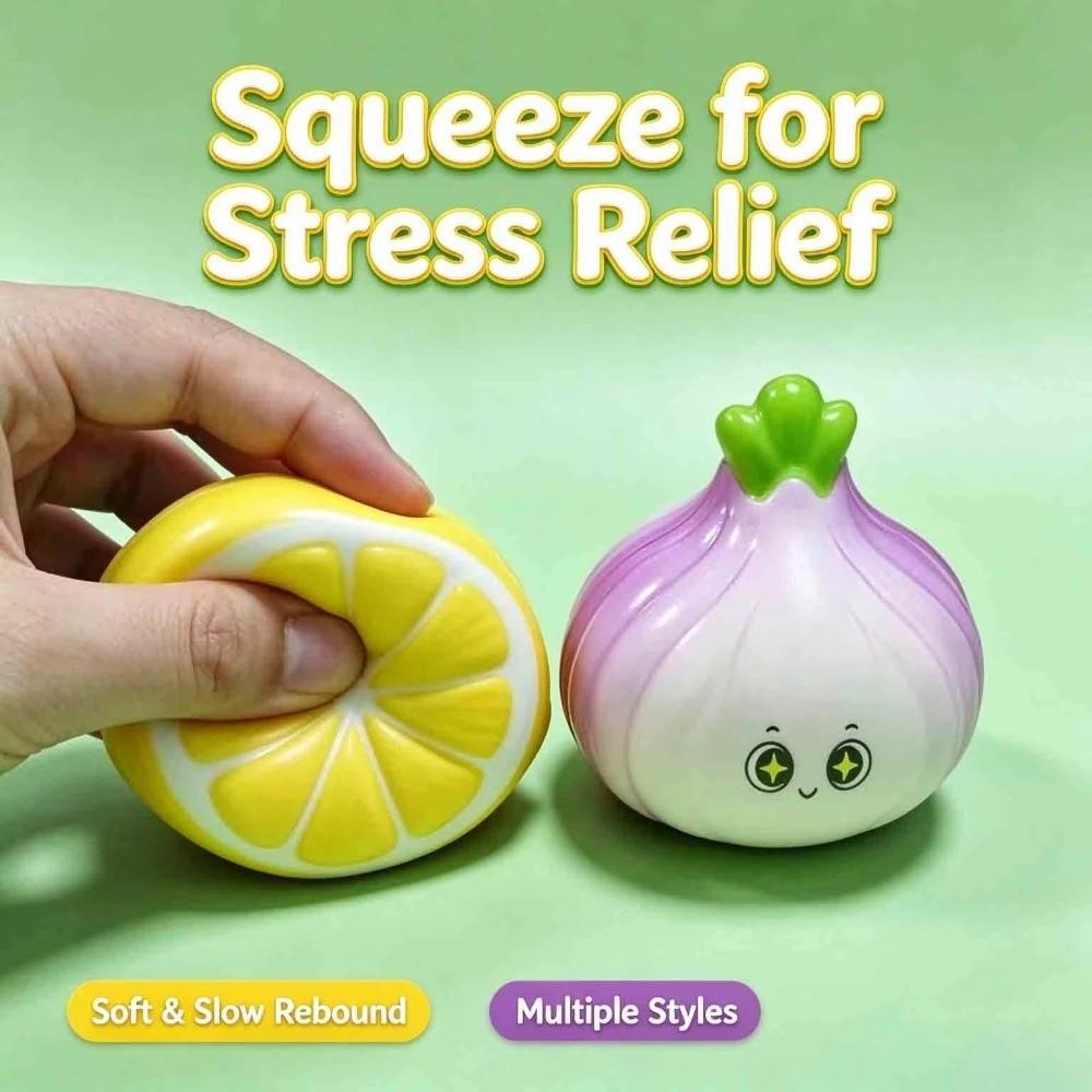 Simulated Fruit Vegetable Fidget Toy Slow Rebound Squeeze Toy Pinch Toy Squishy Toy Relaxing